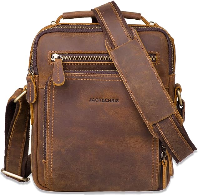 leather messenger bag for men for europe travel
