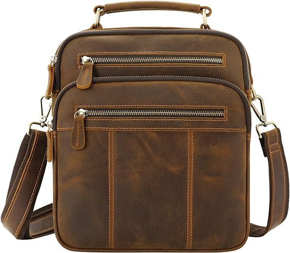 Leather crossbody bags for men